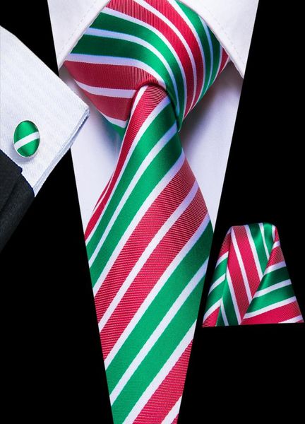 fast 100 silk ties mens fashion red white green striped tie hanky cufflinks sets for mens formal wedding christmas n3317338619, Black;blue
fast 100 silk ties mens fashion red white green striped tie hanky cufflinks sets for mens formal wedding christmas n3317338619, Black;blue