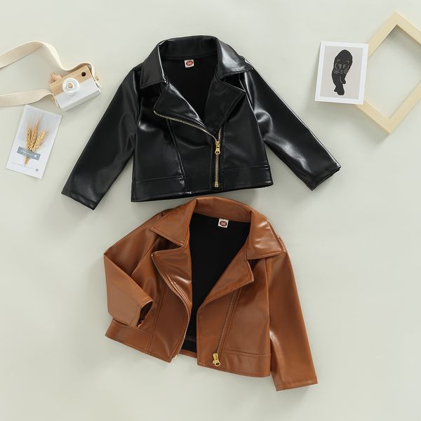 jackets childrens baby pu leather jacket long sleeve lapel zip closed girls casual coat 15t 230330, Blue;gray
jackets childrens baby pu leather jacket long sleeve lapel zip closed girls casual coat 15t 230330, Blue;gray