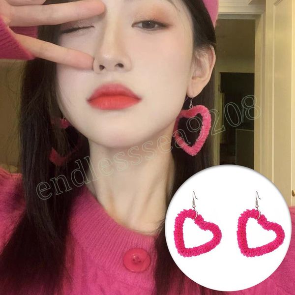 candy color plush love drop earrings simple design geometric heart dangle earrings fashion party jewelry earrings, Silver
candy color plush love drop earrings simple design geometric heart dangle earrings fashion party jewelry earrings, Silver