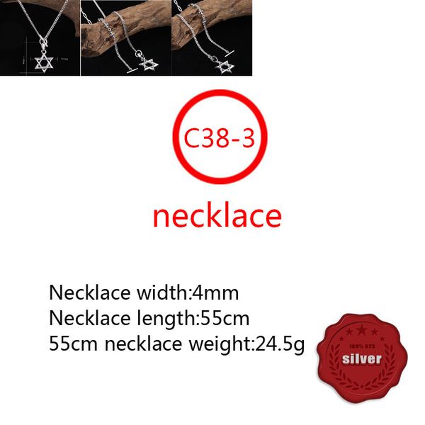 c38-3 s925 sterling silver necklace personalized fashion punk hip hop style creative versatile retro six star shape gift for lovers
c38-3 s925 sterling silver necklace personalized fashion punk hip hop style creative versatile retro six star shape gift for lovers