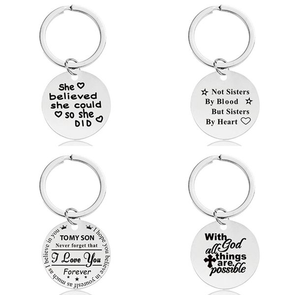 trendy circle stainless steel letters designer keychain inspirational i love you key chain keyring for fathers mothers day silver car keycha
trendy circle stainless steel letters designer keychain inspirational i love you key chain keyring for fathers mothers day silver car keycha