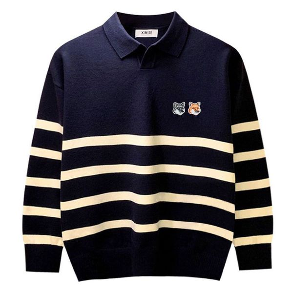 men's polos men long sleeve knitting shirt brand double embroidered spring summer quality lapel stripe casual fashion clothing 230331, White;black
men's polos men long sleeve knitting shirt brand double embroidered spring summer quality lapel stripe casual fashion clothing 230331, White;black