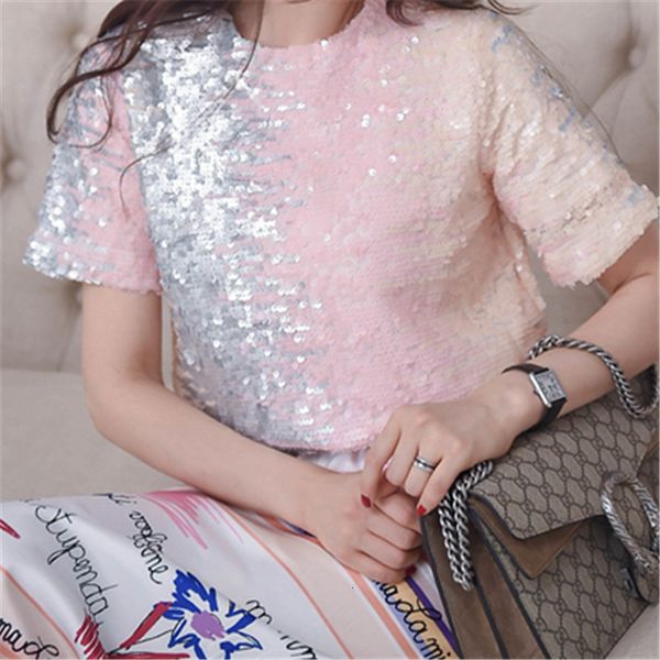 women's t-shirt women's sequin t-shirt selling summer short sleeve gradient sequin women's loose t-shirt pink 230331, White
women's t-shirt women's sequin t-shirt selling summer short sleeve gradient sequin women's loose t-shirt pink 230331, White