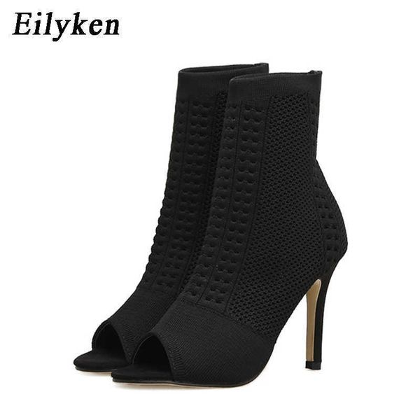 spring design ankle boots women peep toe knitted stretch fabric booties cut-out stilettos high heels shoes 230306, Black
spring design ankle boots women peep toe knitted stretch fabric booties cut-out stilettos high heels shoes 230306, Black