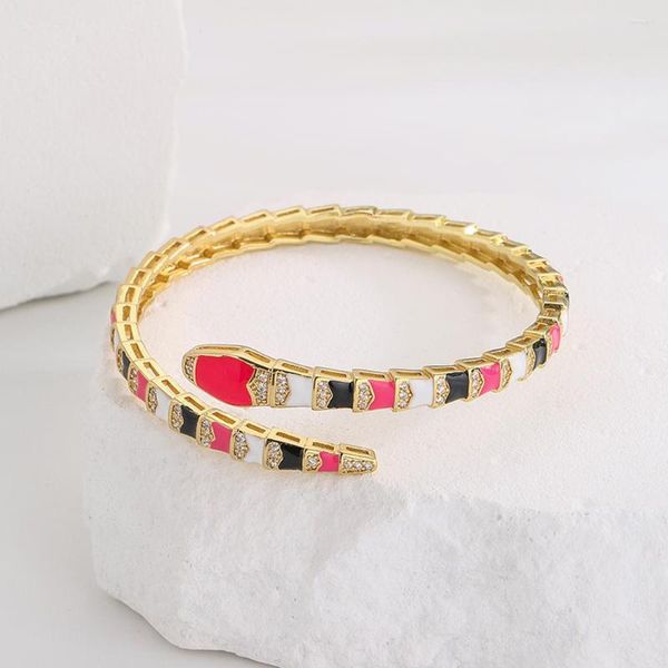 designer bracelet bangle mafisar boho snake shape bangles bracelets exquisite copper gold plated geometric enamel fit teens women jewelry cs, Black
designer bracelet bangle mafisar boho snake shape bangles bracelets exquisite copper gold plated geometric enamel fit teens women jewelry cs, Black