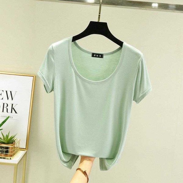 summer solid color womens blouses modal u collar short sleeve t shirt plus size, White
summer solid color womens blouses modal u collar short sleeve t shirt plus size, White