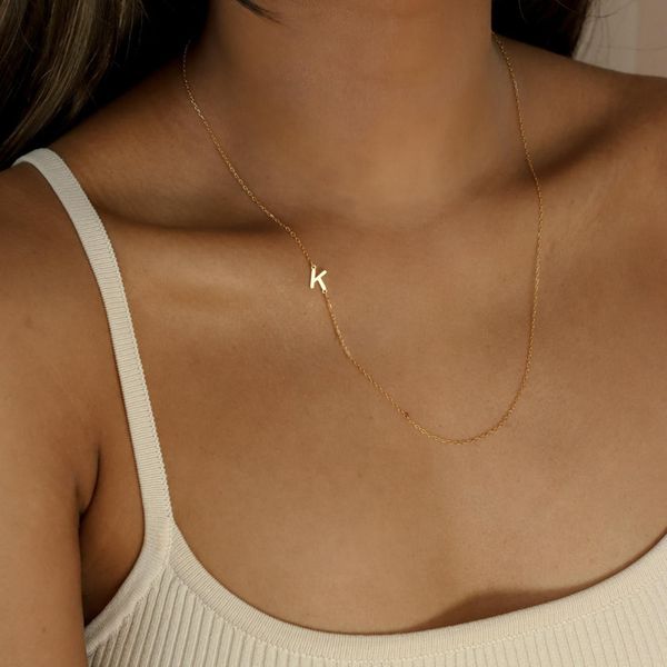 tiny initial necklace for women fashion single name letters pendant choker necklaces jewelry collares para mujer, Silver
tiny initial necklace for women fashion single name letters pendant choker necklaces jewelry collares para mujer, Silver