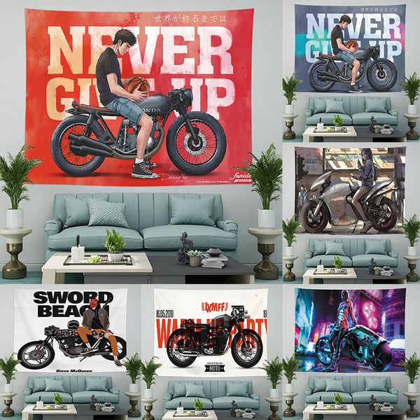 

Background cloth ins hanging cloth motorcycle racing art canvas bedroom bedside cloth rental house renovation dormitory decorative tapestry