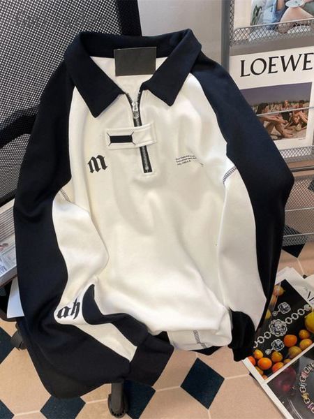 men's t-shirts gmiixder retro half-zip lapel shirt men gothic letter sweatshirt women trend black white contrast color preppy long slee, White;black
men's t-shirts gmiixder retro half-zip lapel shirt men gothic letter sweatshirt women trend black white contrast color preppy long slee, White;black