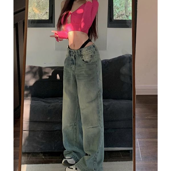 women's jeans light color old vintage 2023 summer thin style casual mop pants design sense high waist straight tube wide leg 230331, Blue
women's jeans light color old vintage 2023 summer thin style casual mop pants design sense high waist straight tube wide leg 230331, Blue