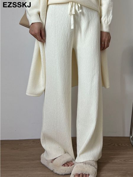 women's pants capris winter wide leg straight knitted women's loose trousers comfortable thick warm casual knitted woolen pants 23, Black;white
women's pants capris winter wide leg straight knitted women's loose trousers comfortable thick warm casual knitted woolen pants 23, Black;white