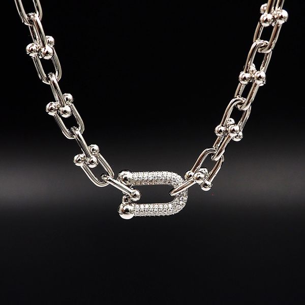 2023 luxury fashion buckle chain knot women's necklace designer elegant and subversive spirit coexist ring no box, Silver
2023 luxury fashion buckle chain knot women's necklace designer elegant and subversive spirit coexist ring no box, Silver