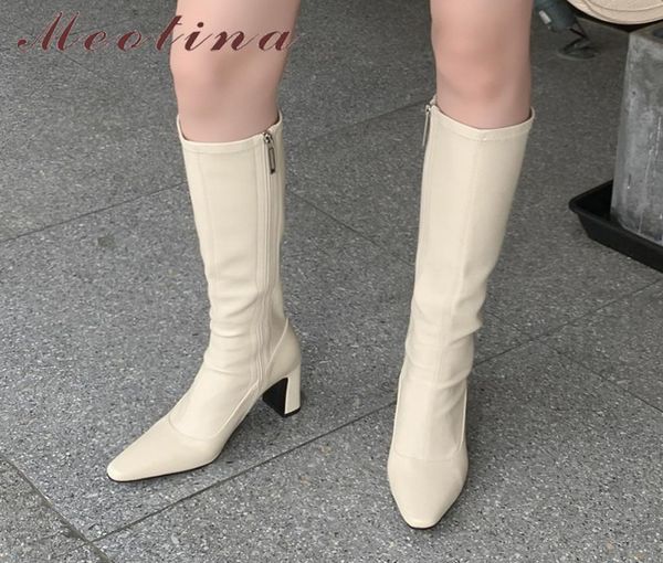 meotina genuine leather high heel stretch boots women knee high boots shoes pointed toe block heels zip long boots beige 3343 2109008935, Black
meotina genuine leather high heel stretch boots women knee high boots shoes pointed toe block heels zip long boots beige 3343 2109008935, Black