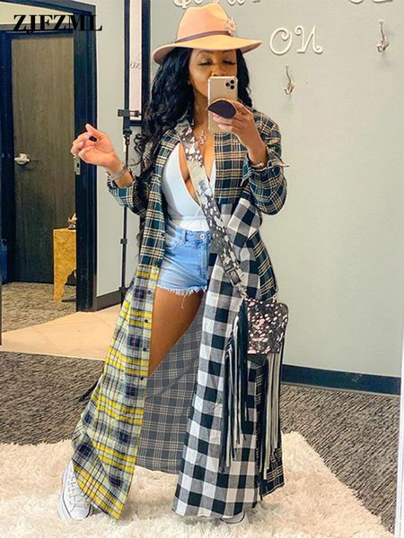 women's leather faux plaid printed jackets for women cardigan fashion fall long sleeve outwear clothing elegant streetwear blouse coats, Black
women's leather faux plaid printed jackets for women cardigan fashion fall long sleeve outwear clothing elegant streetwear blouse coats, Black