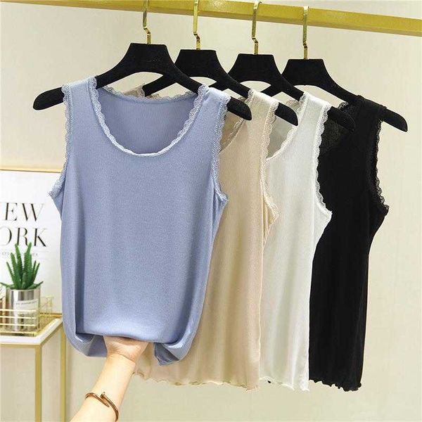 large size modal camisole womens slim fit inner wear lace edge bottoming shirt, White
large size modal camisole womens slim fit inner wear lace edge bottoming shirt, White