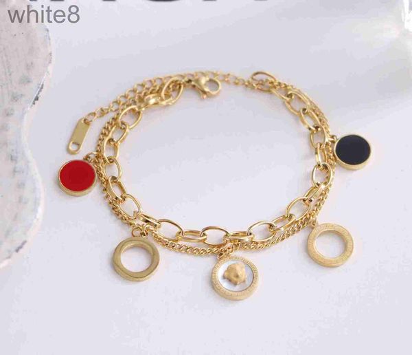 chain designer f family three-dimensional circle black red white fritillaria color matching double layer bracelet punk sweet cool style 0inn
chain designer f family three-dimensional circle black red white fritillaria color matching double layer bracelet punk sweet cool style 0inn