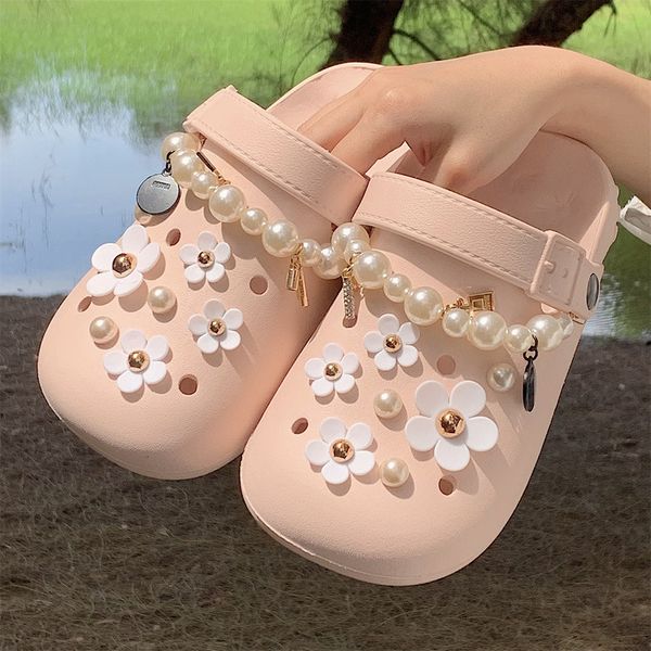 shoe parts accessories cute girl charm designer elegant vintage pearl chain shoes jewelry flower shoes charm 230330, White;pink
shoe parts accessories cute girl charm designer elegant vintage pearl chain shoes jewelry flower shoes charm 230330, White;pink