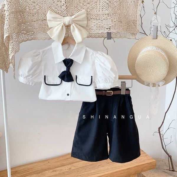 girls clothes set new brand kids girl fashion clothing set white blouse shirt and shorts with belt toddler clothes p230331
girls clothes set new brand kids girl fashion clothing set white blouse shirt and shorts with belt toddler clothes p230331