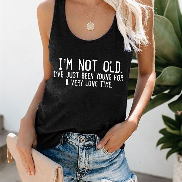 women's tanks camis harajuku women tank i' not old i've just been young for a very long time print sleeveless sports hurdle, White
women's tanks camis harajuku women tank i' not old i've just been young for a very long time print sleeveless sports hurdle, White