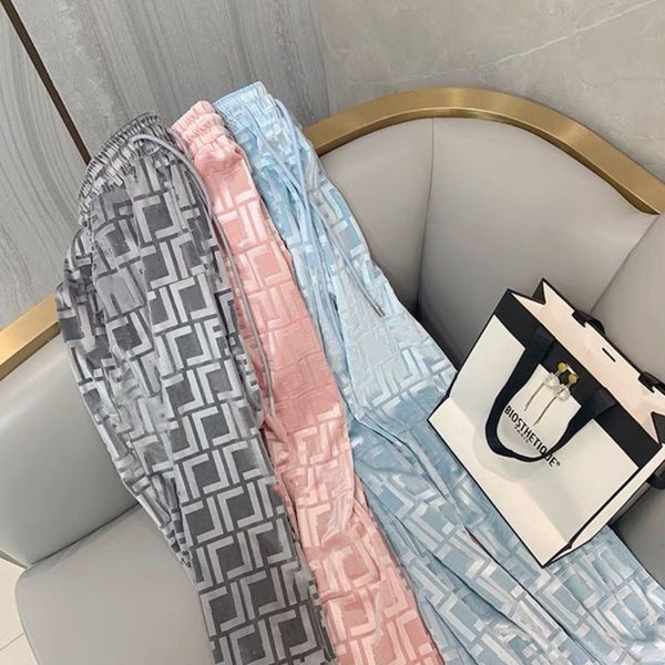 new fall high-end womens pants fashion designer sportswear luxury velvet wide legs 3d embossed f letter comfortable and casual, Black;white
new fall high-end womens pants fashion designer sportswear luxury velvet wide legs 3d embossed f letter comfortable and casual, Black;white