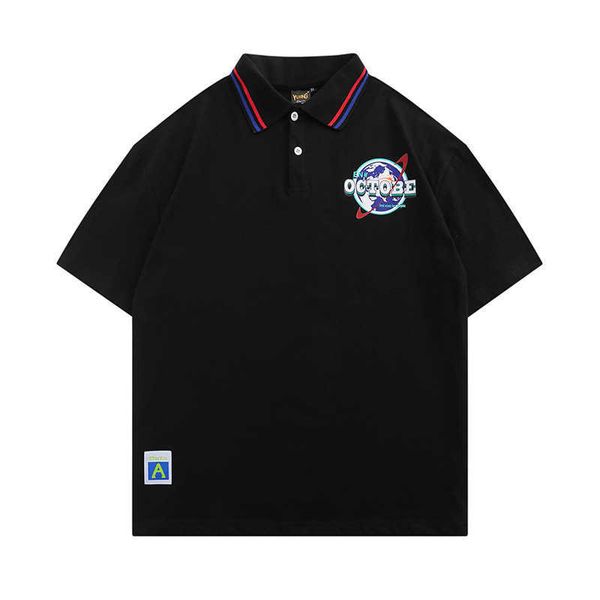 high street fashion brand polo shirt men's ins us small size loose 5/4 sleeve print t-shirt, Black;white
high street fashion brand polo shirt men's ins us small size loose 5/4 sleeve print t-shirt, Black;white