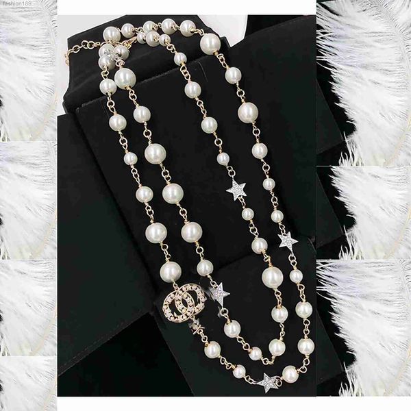 2023 fashion sweater necklace luxury long pendant necklaces classic style strands strings elegant pearl chain letter double layer jewelry la, Silver
2023 fashion sweater necklace luxury long pendant necklaces classic style strands strings elegant pearl chain letter double layer jewelry la, Silver