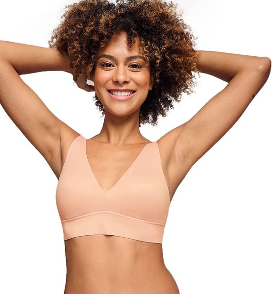 floatley cozy wireless plunge bra for women buttery soft comfort seamless everyday bra with embedded pad, Red;black
floatley cozy wireless plunge bra for women buttery soft comfort seamless everyday bra with embedded pad, Red;black