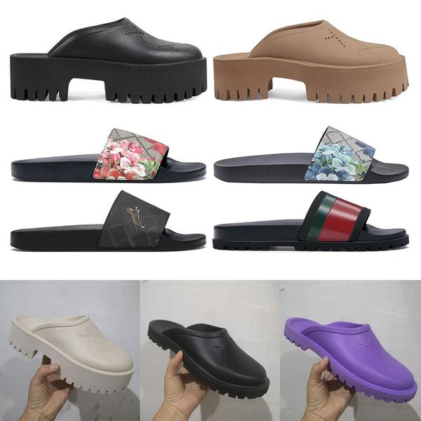 luxurys designer sandals women platforms floral brocade slippers flats rubber platform gear bottoms purple mens loafers casual slides, Black
luxurys designer sandals women platforms floral brocade slippers flats rubber platform gear bottoms purple mens loafers casual slides, Black