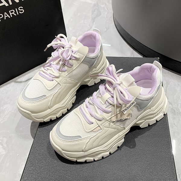 platform sneakers women fashion casual mesh lace-up sport flat shoes girls thick sole dad chunky sneaker tenis femini, Black
platform sneakers women fashion casual mesh lace-up sport flat shoes girls thick sole dad chunky sneaker tenis femini, Black