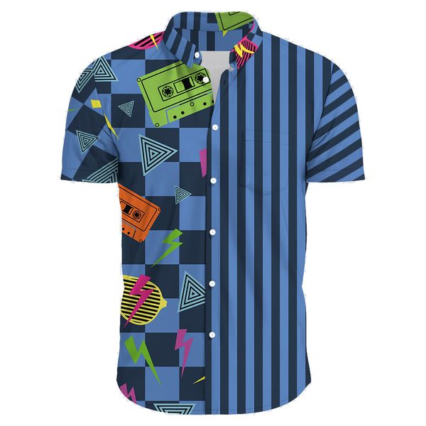 men's casual shirts loose breathable 3d print trendy cool fashion hawaiian beach party short sleeves summer 230428, White;black
men's casual shirts loose breathable 3d print trendy cool fashion hawaiian beach party short sleeves summer 230428, White;black
