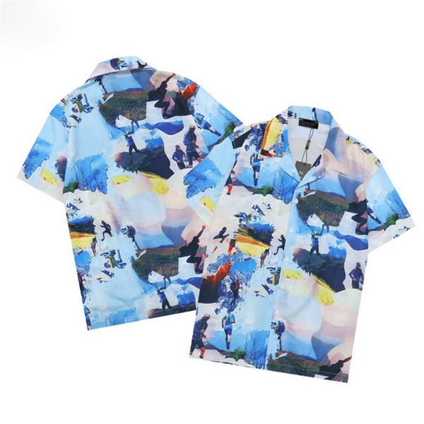 men's casual beach shirts men summer short sleeve silk bowling shirt man cardigan blouse fashion hawaii floral print luxury designer dr, White;black
men's casual beach shirts men summer short sleeve silk bowling shirt man cardigan blouse fashion hawaii floral print luxury designer dr, White;black