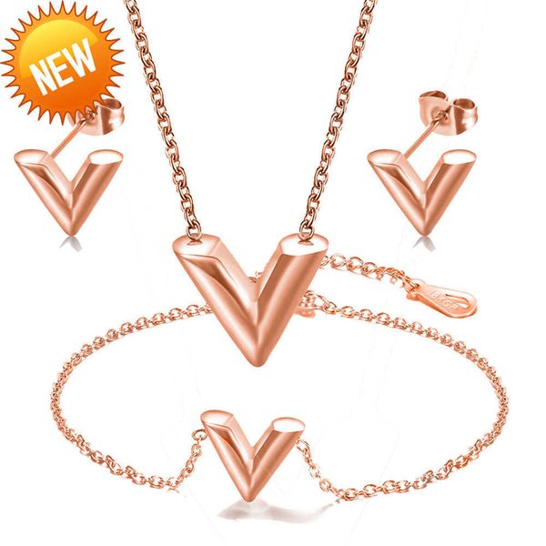 factory wholesale stainless steel v pendant necklaces 3 colors gold plated studs classic love bracelets women designer sets jewelry lady par, Silver
factory wholesale stainless steel v pendant necklaces 3 colors gold plated studs classic love bracelets women designer sets jewelry lady par, Silver