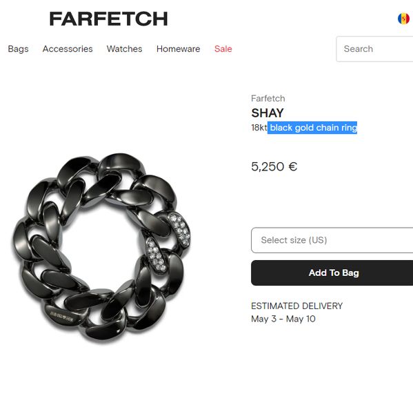 far fetch shay rings brand logo ring designer luxury fine jewelry black gold chain ring, Silver
far fetch shay rings brand logo ring designer luxury fine jewelry black gold chain ring, Silver