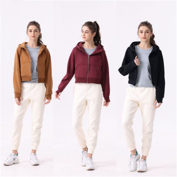 new lu-07 yoga plush scuba women's zipper hoodie loose short warm sports full zipper sweater
new lu-07 yoga plush scuba women's zipper hoodie loose short warm sports full zipper sweater