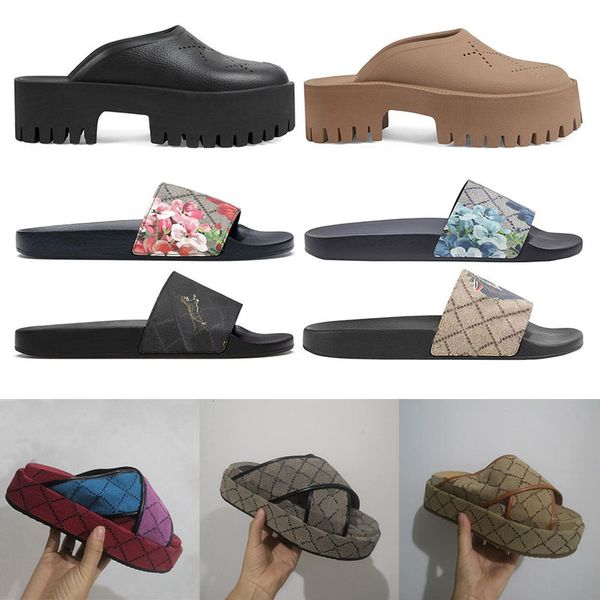 luxurys designer sandals women platforms floral brocade slippers flats rubber platform gear bottoms white mens loafers casual slides, Black
luxurys designer sandals women platforms floral brocade slippers flats rubber platform gear bottoms white mens loafers casual slides, Black