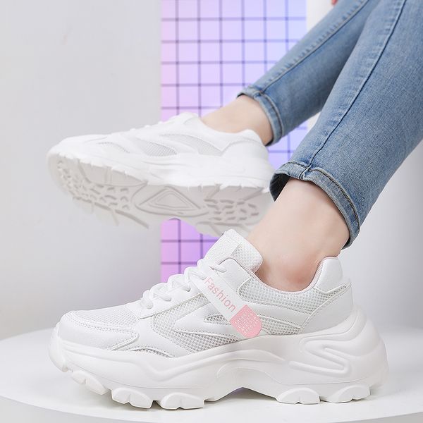 womens daddy shoes spring autumn couple sneakers pu mesh comfort sports shoes thick bottom sneakers women, Black
womens daddy shoes spring autumn couple sneakers pu mesh comfort sports shoes thick bottom sneakers women, Black