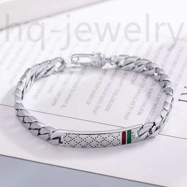 2023 sterling silver bracelet designer bracelets luxury cool boy g fashion mens women men chain gift couple bracelets d28, Black
2023 sterling silver bracelet designer bracelets luxury cool boy g fashion mens women men chain gift couple bracelets d28, Black