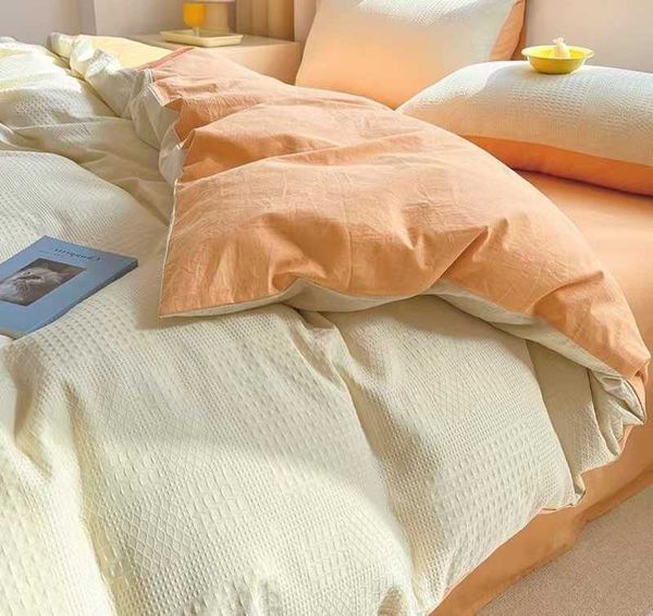 comforters bedding sets luxury waffle cotton bed four piece set dormitory sheet european ensembles de literie furniture y}
comforters bedding sets luxury waffle cotton bed four piece set dormitory sheet european ensembles de literie furniture y}