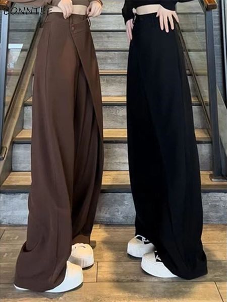 women's pants s wide leg high waist women asymmetrical designed chic loose leisure office ladies female trouser korean arrivals spring, Black;white
women's pants s wide leg high waist women asymmetrical designed chic loose leisure office ladies female trouser korean arrivals spring, Black;white