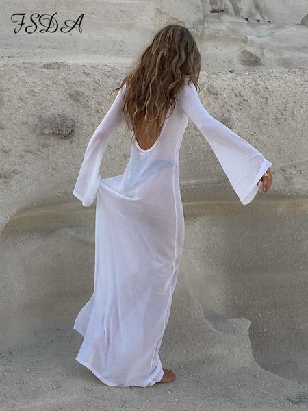 party dresses fsda maxi long sleeve women dress backless club see through mesh summer beach bodycon casual 230428, White;black
party dresses fsda maxi long sleeve women dress backless club see through mesh summer beach bodycon casual 230428, White;black
