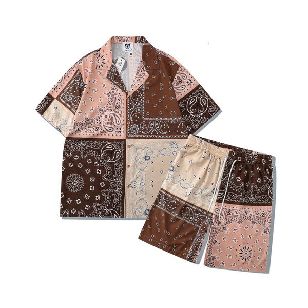 men's casual shirts 2023 streetwear mens ethnic paisley print patchwork short sleeve shirt and shorts set fashion preppy summer outfits, White;black
men's casual shirts 2023 streetwear mens ethnic paisley print patchwork short sleeve shirt and shorts set fashion preppy summer outfits, White;black