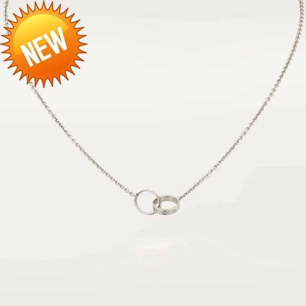 new classic design double loop charms pendant love necklace for women girls 316l titanium steel wedding jewelry collares collier, Silver
new classic design double loop charms pendant love necklace for women girls 316l titanium steel wedding jewelry collares collier, Silver