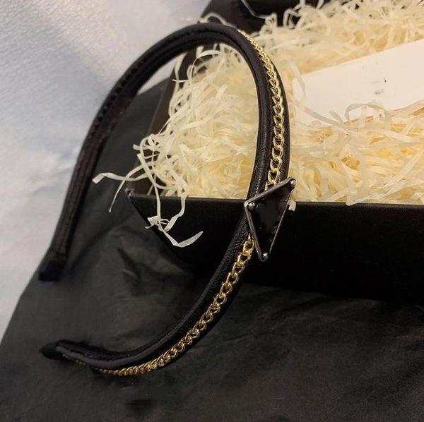 brand designer trigonometry hair headbands for women chain hair band with thin edge leather headwear street fashion head scarf, Black;brown
brand designer trigonometry hair headbands for women chain hair band with thin edge leather headwear street fashion head scarf, Black;brown