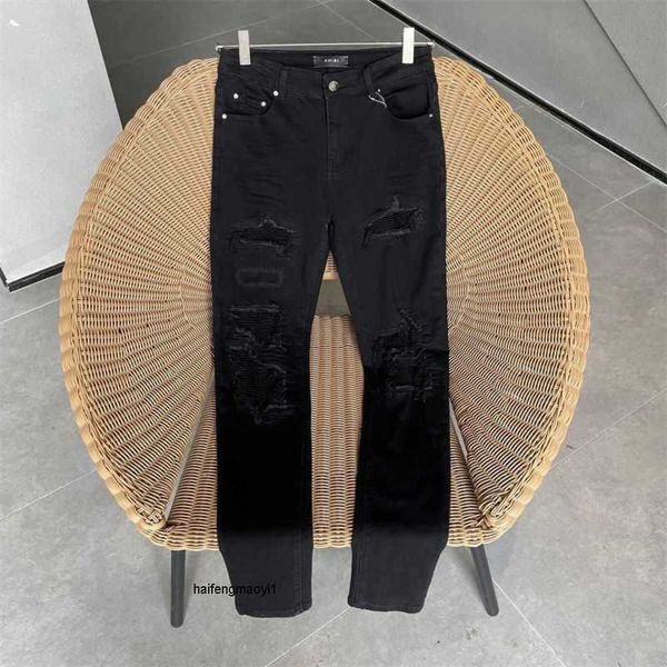 stylish black amirs ripped men's slim jeans leisure designer brand fashion men pants fit cool holes patched high street yfjp, Blue
stylish black amirs ripped men's slim jeans leisure designer brand fashion men pants fit cool holes patched high street yfjp, Blue