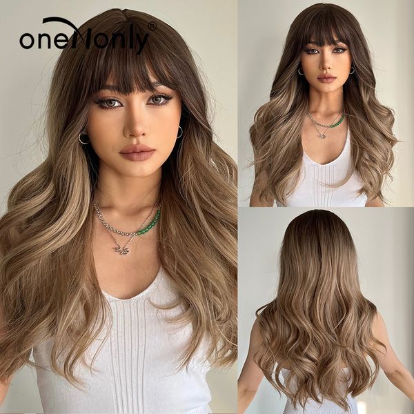 brown wig with bangs synthetic wigs for women long wave natural wig hair heat resistant fiberfactory direct, Black
brown wig with bangs synthetic wigs for women long wave natural wig hair heat resistant fiberfactory direct, Black