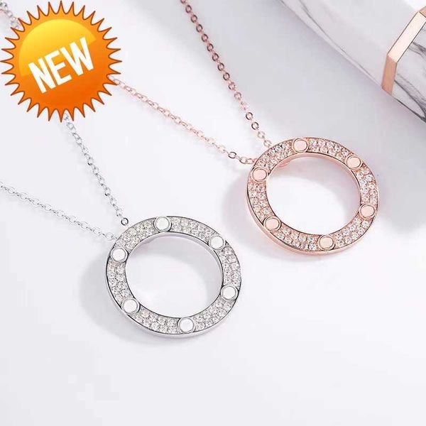 luxury designer love pendant necklace men's and women's round full diamond letter necklaces valentine's day gift 18k gold pla, Silver
luxury designer love pendant necklace men's and women's round full diamond letter necklaces valentine's day gift 18k gold pla, Silver