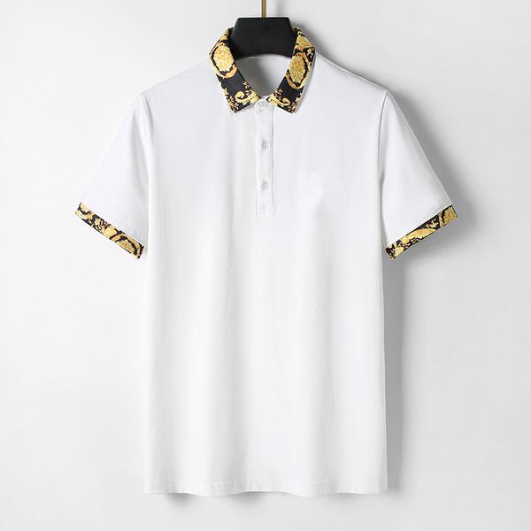 summer men's polo shirt cotton shirts solid color medusa short sleeve tshirt slim breathable streetwear male tees us size m-3xl, White;black
summer men's polo shirt cotton shirts solid color medusa short sleeve tshirt slim breathable streetwear male tees us size m-3xl, White;black