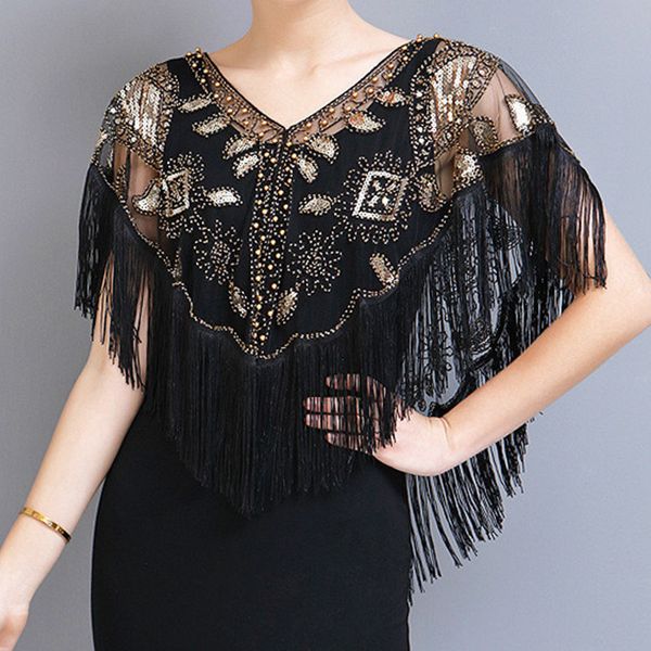 shawls summer sequins tassels poncho women coat party outfits cape mesh jacket ladies cloak shawls casaco outerwear wraps woman clothes 2304, Blue;gray
shawls summer sequins tassels poncho women coat party outfits cape mesh jacket ladies cloak shawls casaco outerwear wraps woman clothes 2304, Blue;gray