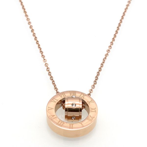 european and american fashion temperament roman numerals diamond-encrusted necklace couple men's and women's plated 18k double rin, Silver
european and american fashion temperament roman numerals diamond-encrusted necklace couple men's and women's plated 18k double rin, Silver