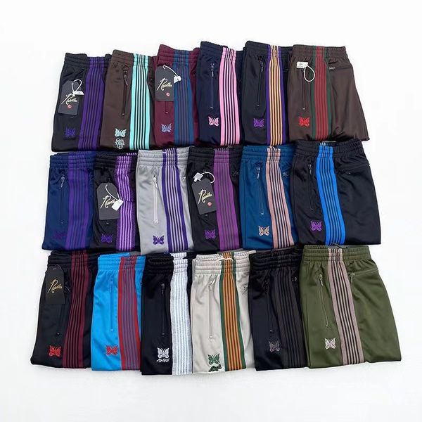 men's trousers needles 3 colors fashion sweatpants butterfly embroidered side stripe women long pants drawstring pants a1, Black
men's trousers needles 3 colors fashion sweatpants butterfly embroidered side stripe women long pants drawstring pants a1, Black